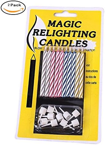 NDHT Magic Relighting Birthday Candles With Holders Fool's Day Happy Birthday Creative Candles-Create Your Own Cake Now-BUY ONE GET ONE FREE!!!