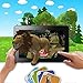 Monopril 68pcs Animals Flash Cards Fancy Zoo Fun Education Animals Augmented Reality 4D AR Learning Cards Magical Animal Interactive Educational Game with 13 Languages for 3 Years and up Kids