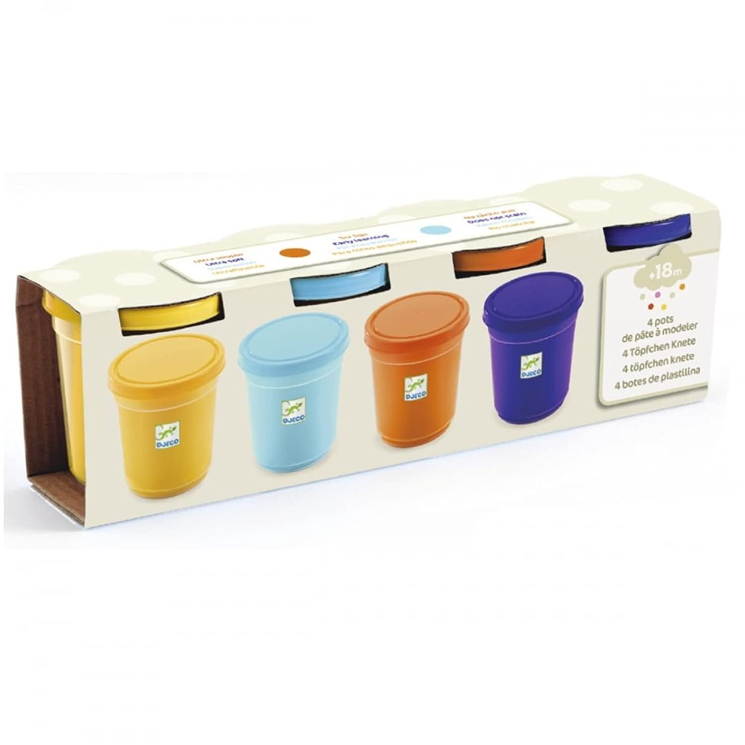 Djeco - 4 tubes of play dogh - nature