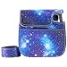 Katia Camera Case Bag Compatible with Fujifilm for Instax Mini 11 9 8+ 8 Instant Film Camera with Shoulder Strap and Photo Accessories Pocket - Galaxy