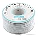 uxcell 305M PVC Coated Tin Plated Copper Wire Wire-Wrapping 30AWG Cable Roll, White