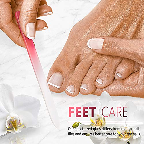 Glass Nail File Manicure Nail Care NEW COLOR Premium Fingernail
