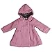 EGELEXY Baby Girl's Hooded Wool Cotton Trench Coat Outwear 6-12 Months Pink
