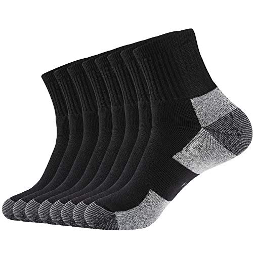 WANDER Men's Athletic Ankle Socks 8 Pairs Thick Cushion Running Socks for Men&Women Cotton Socks