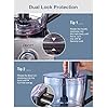 Decen-Food-Processor-Multifunctional-1100W-Blender-Food-Processor-with-3-Speed-Setting-and-LED-Indicator-35L-Bowl-Chopping-Mincing-Pureeing-Slicing-Shredding-and-Kneading-Silver Decen Food Processor Multifunctional, 1100W Blender Food Processor with 3 Speed Setting and LED Indicator, 3.5L Bowl( Chopping, Mincing, Pureeing, Slicing, Shredding and Kneading ), Silver