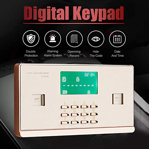 TIGERKING Digital Security,Safe Box,Home Safe,Double Safety Key Lock and Password,Protect