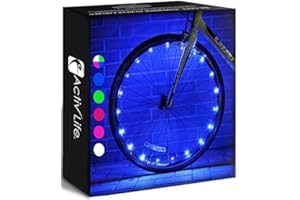 Activ Life Bike Wheel Lights (2 Pack for 2 Wheels, Blue), LED Bicycle Wheel Lights for Bike Wheels & Tire Spokes, Fits Both K