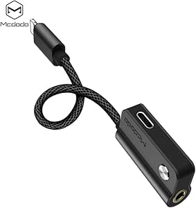 Amazon Com Mcdodo 0 1m Nylon Braised Audio Adapter For Iphone X 8 8plus 7 7plus Black Home Audio Theater