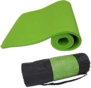 Amazon Weimall ヨガマット 15mm クッション トレーニングマット エクササイズマット ヨガ マット ピラティス ダイエット ストレッチ エクササイズ 体幹トレーニング 腹筋 骨盤補正 収納ケース付 グリーン ウェイモール Weimall マット