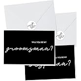 12 Pack Groomsmen Proposal Cards , Joyfulmap Wedding Party Proposal Card with White Envelope, 10 Will You Be My Groomsman Cards and 2 Will You Be My Best Man Cards, Groomsmen Proposal Gift for Wedding Supplies