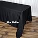 LinenTablecloth Rectangular Economy Polyester Tablecloth, 90 by 156-Inch, Black