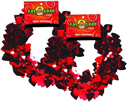Garland Hearts Red 18 Foot 2 Pack, Fat Toad