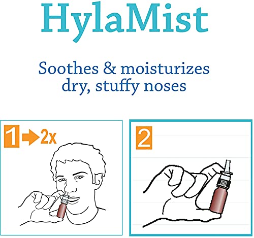 Hyalogic HylaMist Nasal Spray | Hyaluronic Acid Nasal Mist Spray Bottle | Nasal Moisturizer for Dry Nose | Stuffy Nose Relief | Grapefruit Seed Extract Nasal Spray | Antioxidant Mist – (2 oz / 59ml)