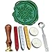 FQL Snowflake Vintage Rosewood Wax Seal Stamp Set with Gold Red Silver Sticks