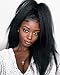 Buladou Hair Kinkys Straight Synthetic Hair Wigs Mothers Day Gift 26 Inch Lace Front Heat Resistant Wigs for Black Women Long High Temperature Wig with 5” Deep Parting Space (Black)…
