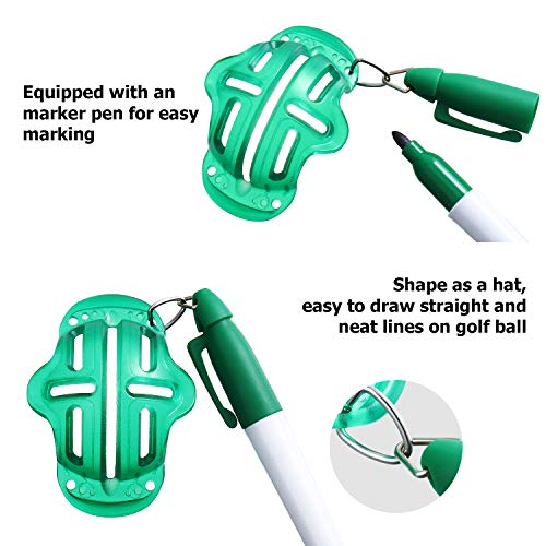 WILLBOND 4 Pack Golf Ball Line Liner Ball Marking Tool Alignment Tool