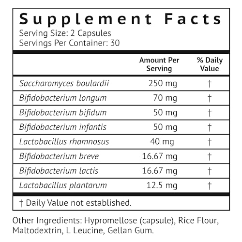 VitaMonk Low Histamine Probiotics Fight Histamine Intolerance and Support Balanced Gut Health - Histamine Free Probiotic for Those Seeking Health Improvements with Histamine Control -60 Capsules