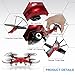 SYMA X5C Drone with 2.0MP HD Camera RC Quadcopter with 3D Flips & High/Low Speed & Left/Right Mode Exclusive Red Color