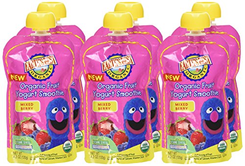 EARTH’S BEST, ORGANIC FRUIT YOGURT SMOOTHIE, MIXED BERRY (PACK OF 6)