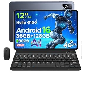 DOOGEE TABG6PROセット版 SIMフリー Android16 12インチ タブレット 2K 90Hzディスプレイ（セット版）