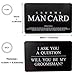 Vanfeis Stainless Steel Funny Junior Groomsmen Proposal Gifts Cards, The Black MAN CARD Wedding Invitations with Envelopes, Rustic Bridal Party Favors Invites Card - Will You Be My Groomsman