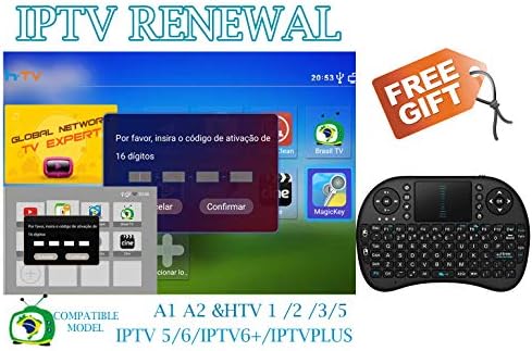 IPTV Subscription,HTV,HTV3,HTV5, A1, A2, Brazil Box,IPTVKINGS,IPTV5+,Brazilian 1 Code with Mini Keyboard