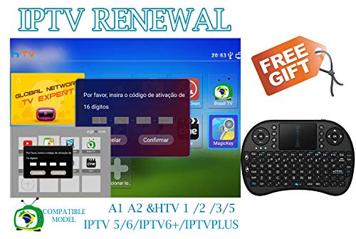 IPTV Subscription,HTV,HTV3,HTV5, A1, A2, Brazil Box,IPTVKINGS,IPTV5+,Brazilian 1 Code with Mini Keyboard