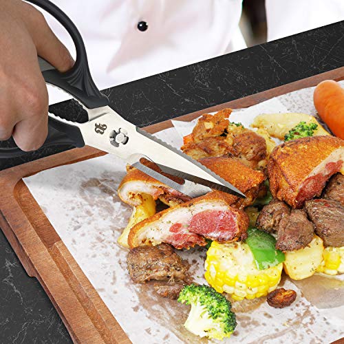 Kitchen Scissors Come-apart Kitchen Shears Heavy-duty Cooking Scissors Multipurpose for Cutting Chicken Meat Poultry Vegetables Herbs Turkey Spatchcock - Thumbnail 2