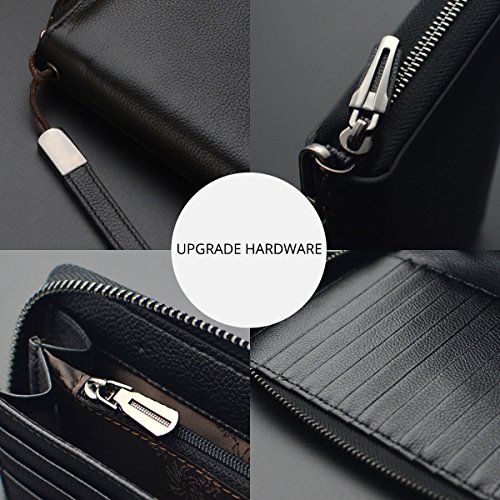 2 Blocking+Wallet+Leather+Around+Wristlet