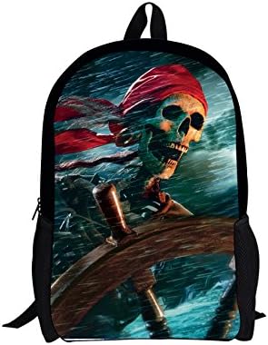 Cool 3D skull Children 16-inch School Book Bag Printing Backpacks For Kids,Boys or Girls