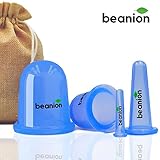 Beanion Facial Cupping Set, Anti Cellulite Cup, Anti Cellulite Vacuum Cup, Anti Cellulite Suction Cup - Reduce Fine Lines & Wrinkles; Prevent & Remove Cellulite; 4 Sizes for Face, Neck, Body.