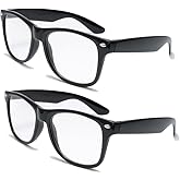 Vision World Eyewear 2 Pairs Deluxe Reading Glasses - Comfortable Stylish Simple Readers Magnification