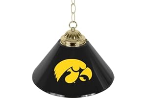 TRADEMARK GAMEROOM NCAA University of Iowa Single Shade Gameroom Lamp, 14"