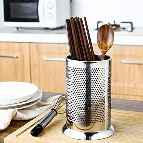 ☀ Dergo ☀ Storage Tube , Stainless Steel Household Chopsticks Kitchen Multifunctional Tableware Cage
