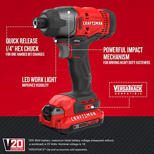 CRAFTSMAN V20 Cordless Drill Combo Kit, 7 Tool (CMCK700D2) Pricepulse