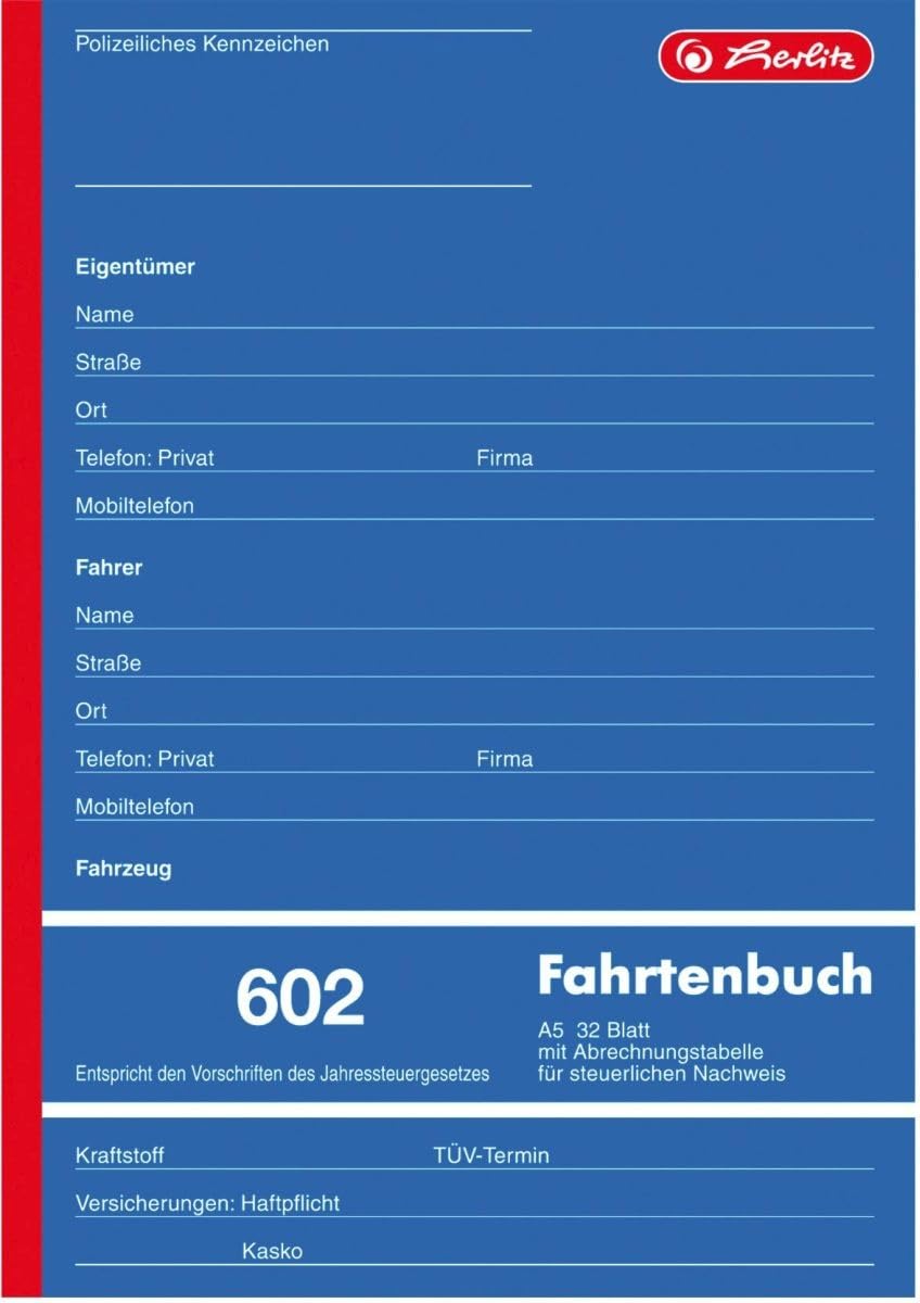 Herlitz Driving Book A5 32 Sheets Pack of 4