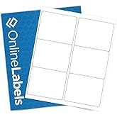 4 x 3.33 Blockout Mailing/Shipping Labels (Laser Printers Only) - Pack of 1,500 Labels, 250 Sheets - OnlineLabels