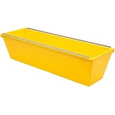 Edward Tools Plastic Drywall Mud Pan with Steel Scraping Bar 12&rdquo; - Lightweight Heavy Duty Plastic Without Added Weight - Scraping bar sheetrock mud pan for Quicker Knife Cleaning - Tapered Sides