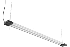 DYMOND 4FT 50W Metal Cover Utility LED Shop Light Fixture with Pull Chain Switch Daylight 5000K for Garage Workshop Basement