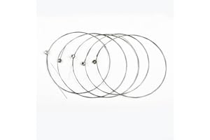 5-Pack Single Acoustic Guitar String Set, E-1st Plain Steel High-Tension String, .012 Gauge, Silvery Steel Replacement String
