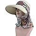 Lanzom Women Lady Wide Brim Cap Visor Hats UV Protection Summer Sun Hats (White) One Size