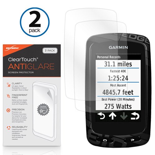 Garmin Edge 810 Screen Protector, BoxWaveÂ® [ClearTouch Anti-Glare (2-Pack)] Anti-Fingerprint Matte Film Skin for Garmin Edge 810