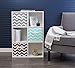 DII Non Woven Polyester Storage Bin, Chevron, Gray, Large Set of 2