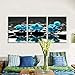 BPAGO Modern Flowers Painting Blue Orchid Wall Decor Landscape Paintings on Canvas Wall Art for Living RoomHome Office Bathroom Decoration (36 x16 inch