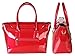 Rimen & Co. Shiny Patent PU Leather Floral Print Tote Womens Purse Handbag LP-2508 LP-2528 LP-2526