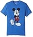 Disney Men's Full Size Mickey Mouse Distressed Look T-Shirt, Royal Heather, Large