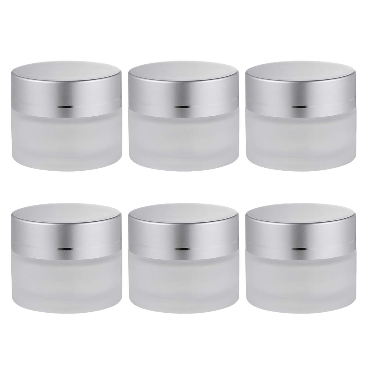 VALICLUD 6pcs Glass Cream Bottle Makeup Storage Jar Lid Small Container for Face Cream Organiser