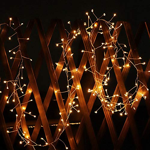 ECOWHO Fairy Lights Battery Operated, 200 LED String Lights Dimmable with Remote Control, Waterproof Decorative Lights for Bedroom Wedding Patio Garden Party (Warm White)