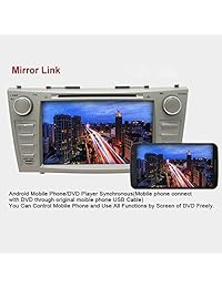 SWTNVIN   Estéreo de coche para Toyota Camry 2007 2008 2009 2010 2011 con sistema Wince 6.0, 2 reproductores de DVD de doble Din en el salpicadero de coche, soporte de radio de audio Bluetooth, tarjeta de mapa de 8 G y cámara de visión trasera