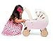 Le Toy Van Honeybake Collection Pink Wooden Sweet Dreams Pram Baby Doll Stroller Premium Wooden Toys for Kids Ages 3 Years & Up